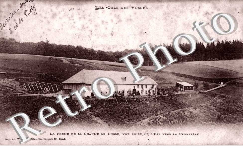 La Ferme de la Chaume de Lusse, Vue prise de l'Est vers la Frontiere