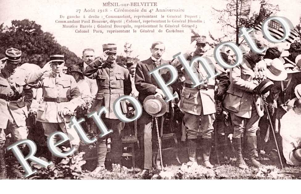 Ceremonie du quatrieme anniversaire, Aout 1918