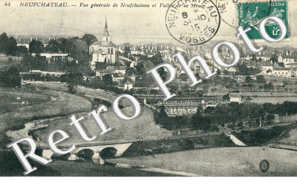 Vue Generale de Neufchateau et Vallee de la Meuse