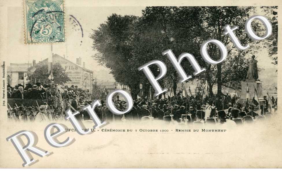 la Ceremonie du 7 Octobre 1900, Remise du Monument