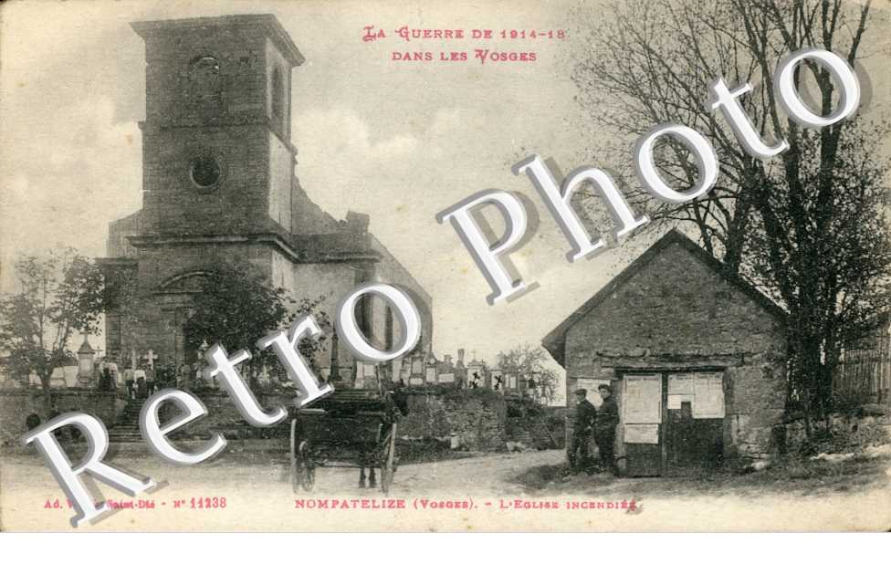 l'eglise incendiee, cemetiere, la grande guerre