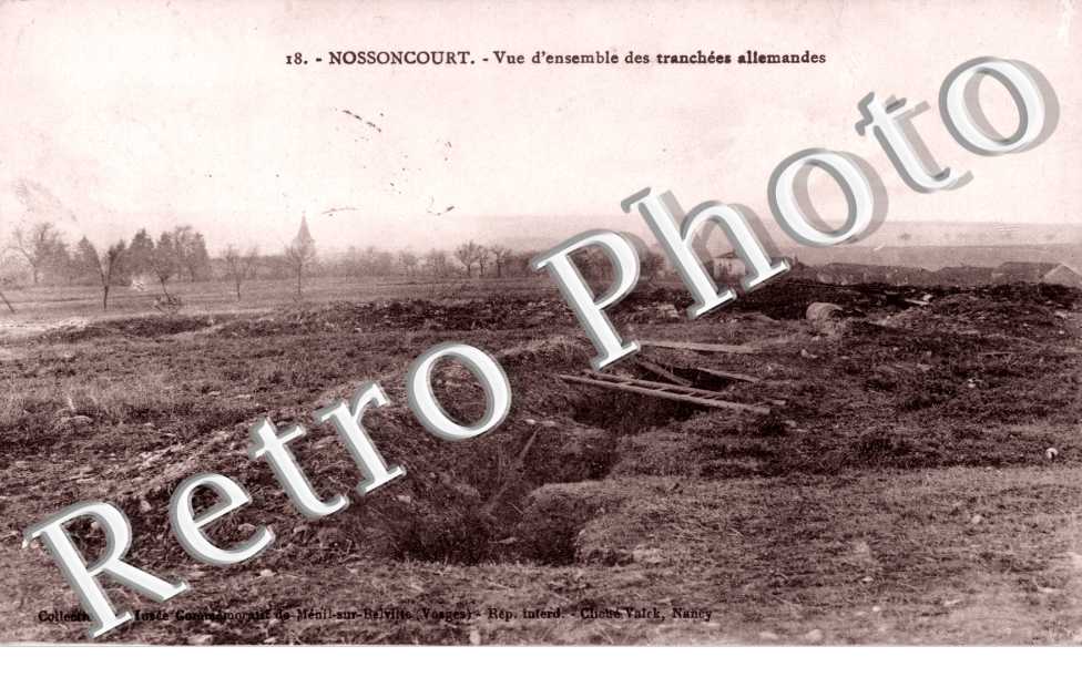 Vue d'ensemble des tranchees allemandes