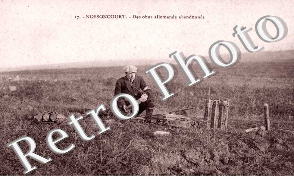 Des obus allemands abandonnes