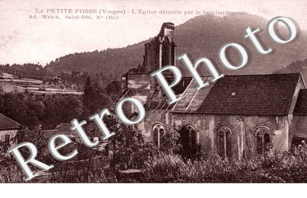 L'eglise demolie par le bombardement