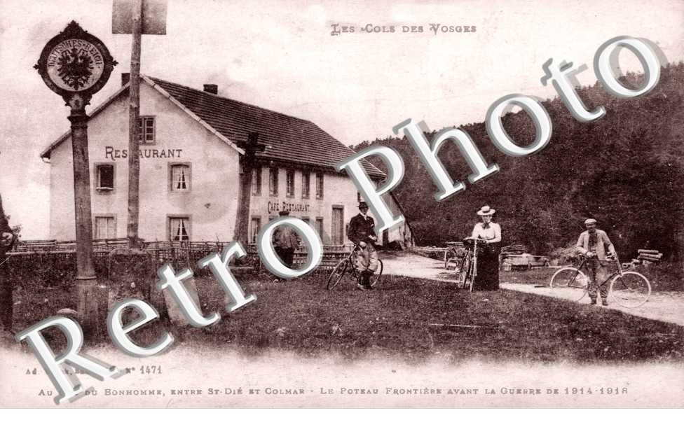 Le Col du Bonhomme, Poteau Frontiere avant la Guerre de 14