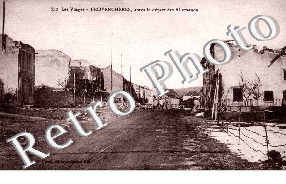 Provenchères après le départ des Allemands