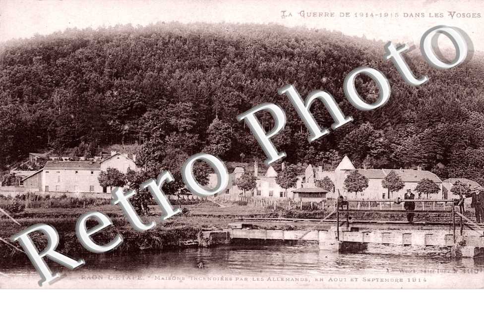 Maisons Incendiees par les Allemands