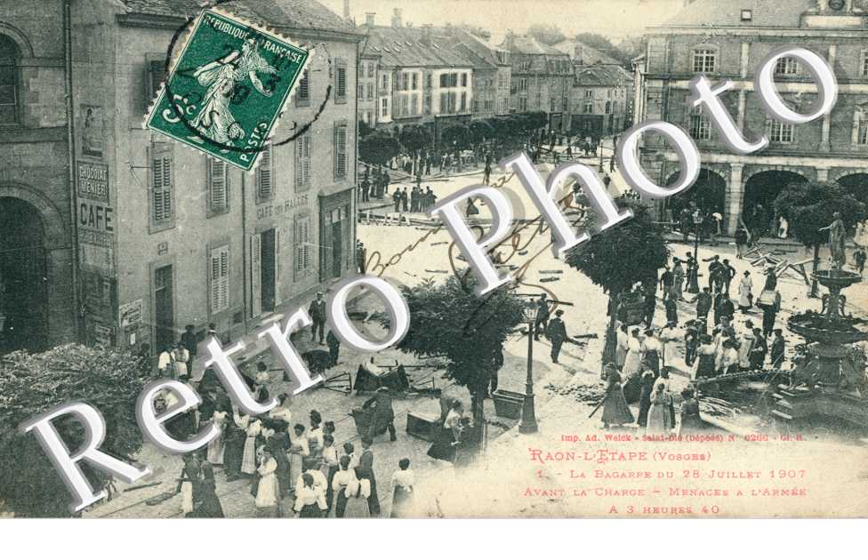 la Bagarre du 28 Juillet 1907, Avant la Charge, Menaces a l'Armee