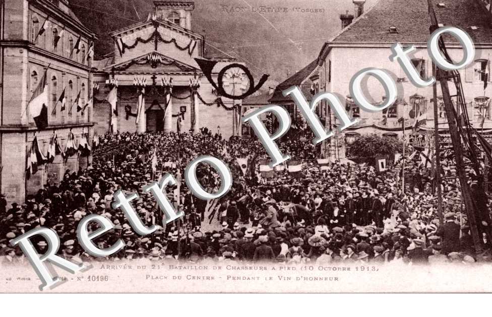 Place du centre Arrivee du 21e bataillon de chasseurs a pied 10 octobre 1913