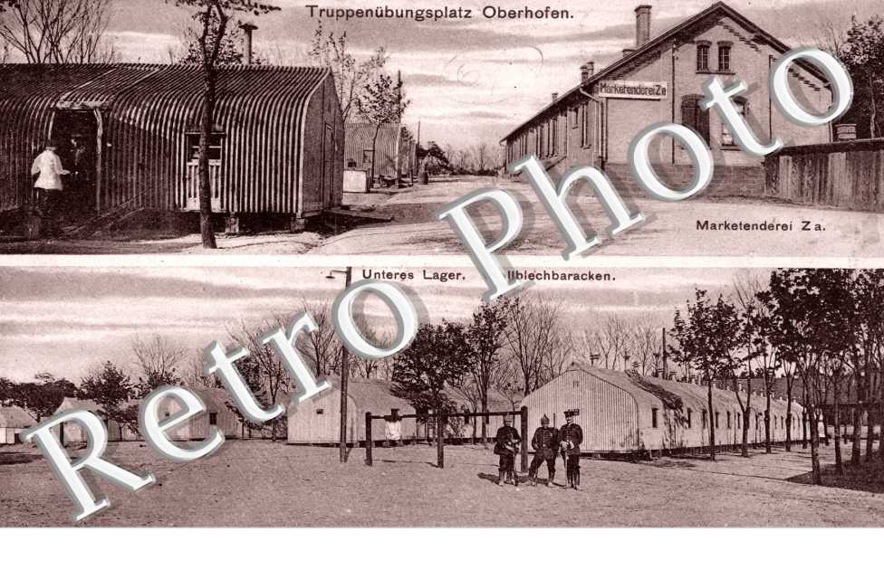 Truppenubungsplatz Oberhofen, Unteres Lager, Wellblechbaracken, Markentenderei Z.a
