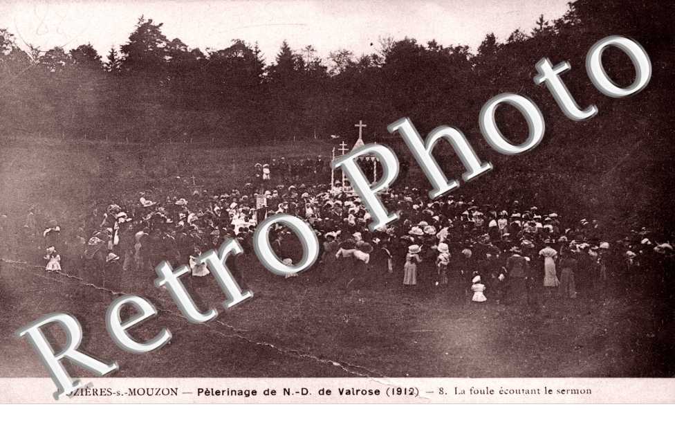 Pelerinage de Notre-Dame de Valrose 1912 - La foule ecoutant le sermon