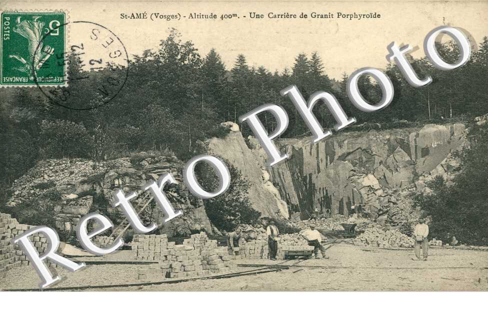 Une carriere de granit Porphyroide