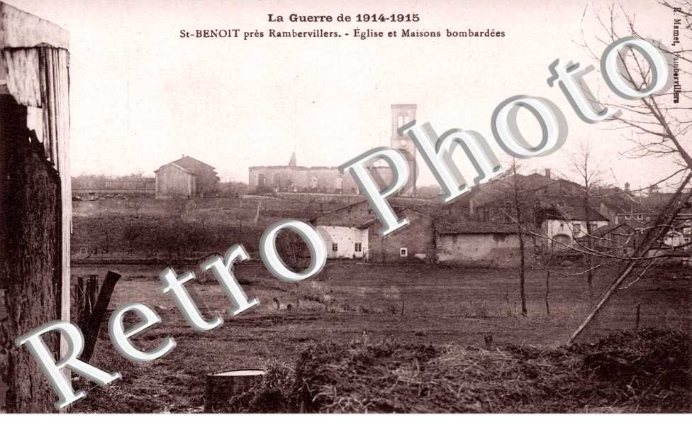 Eglise et Maisons bombardees