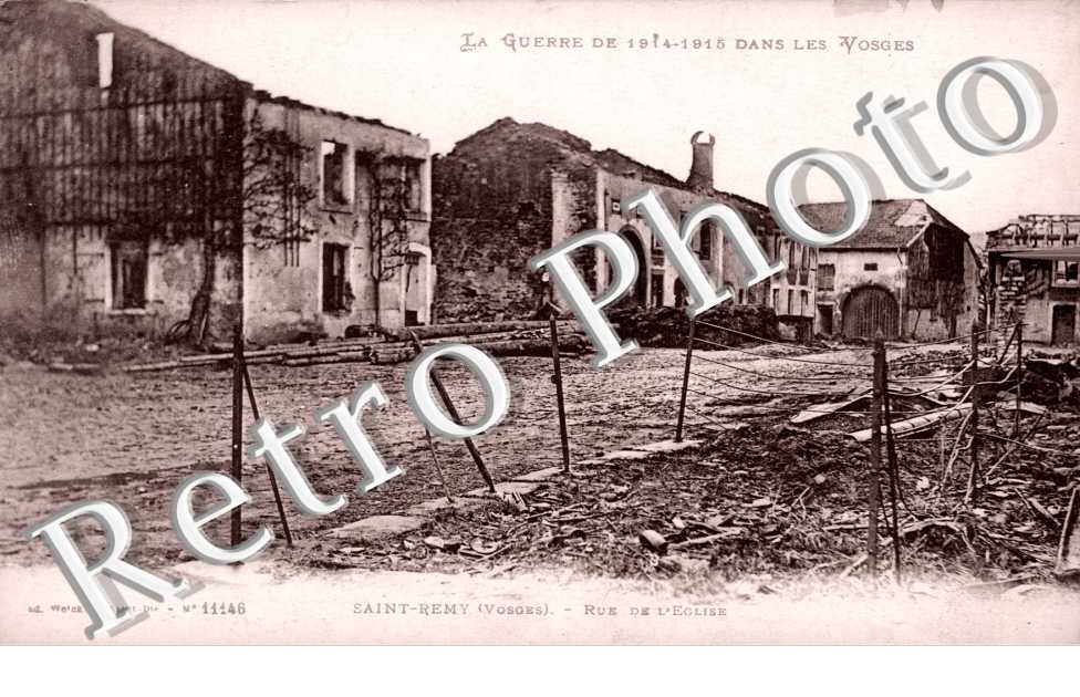 Rue de l'eglise - guerre 1914-16