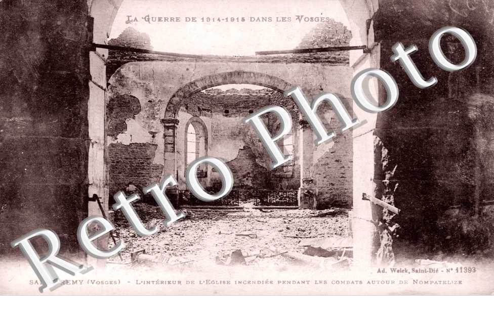 Guerre 1914-15 - interieur de l'eglise