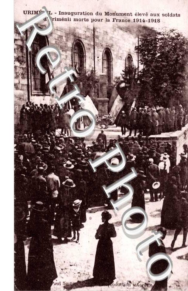 Inauguration du Monument aux Morts