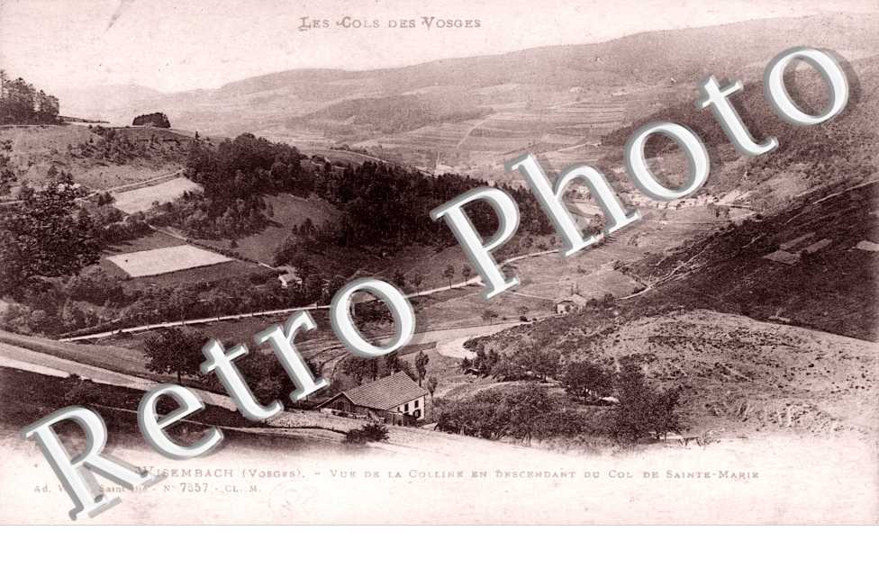 Vue de la colline en descendant  du col de sainte Marie