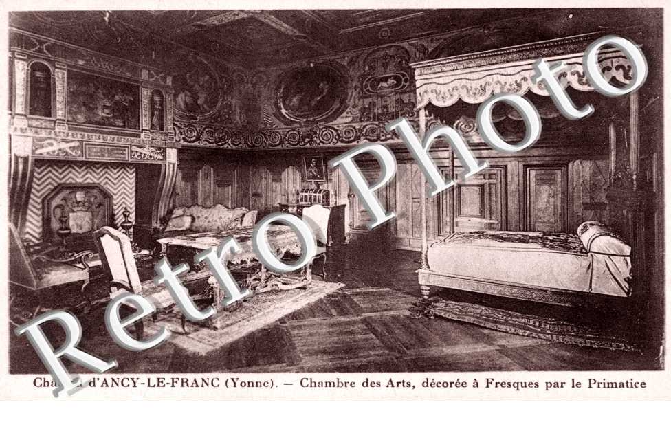 Chateau d'Ancy-le-Franc, Chambre des Arts, decoree a Fresques par le Primatice