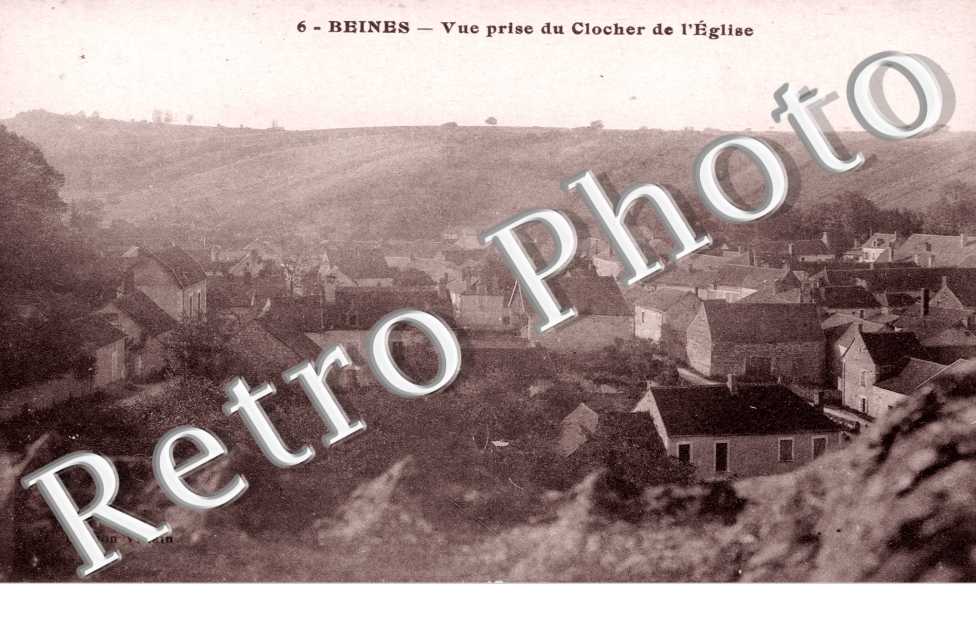 Beines, Vue prise du Clocher de l'Eglise