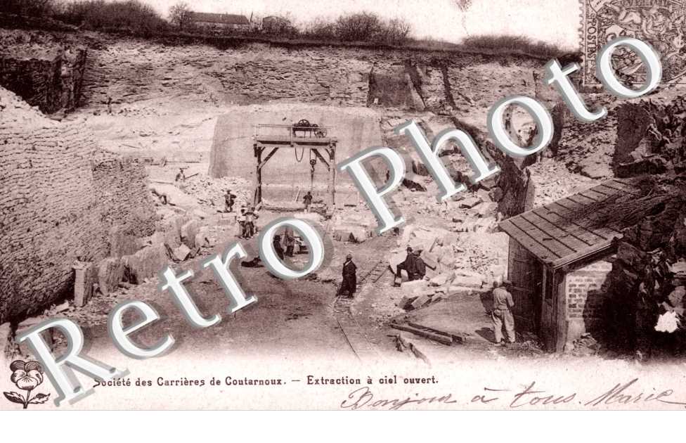 Societe des Carrieres de Courtarnoux, Extraction a Ciel Ouvert