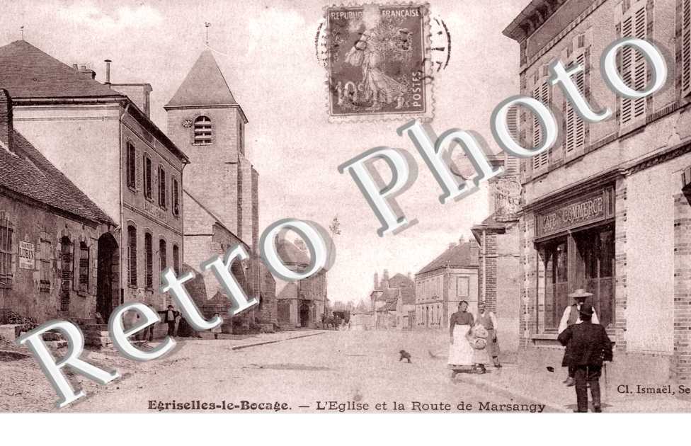 l'eglise et la route de Marsangy