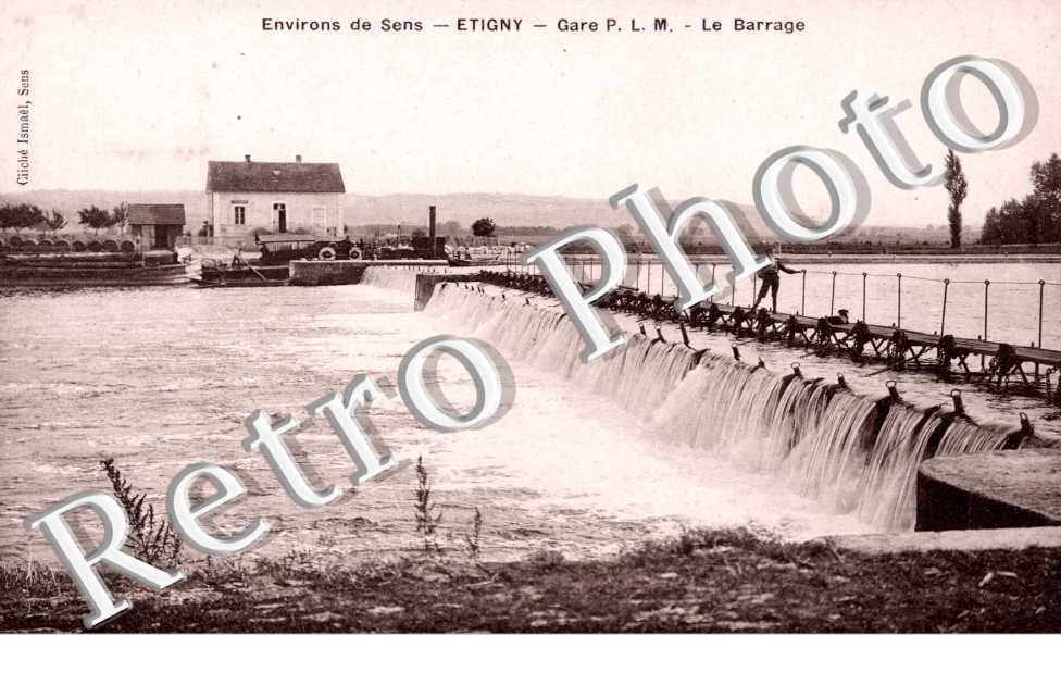 Environs de Sens, Gare P.L.M, le Barrage