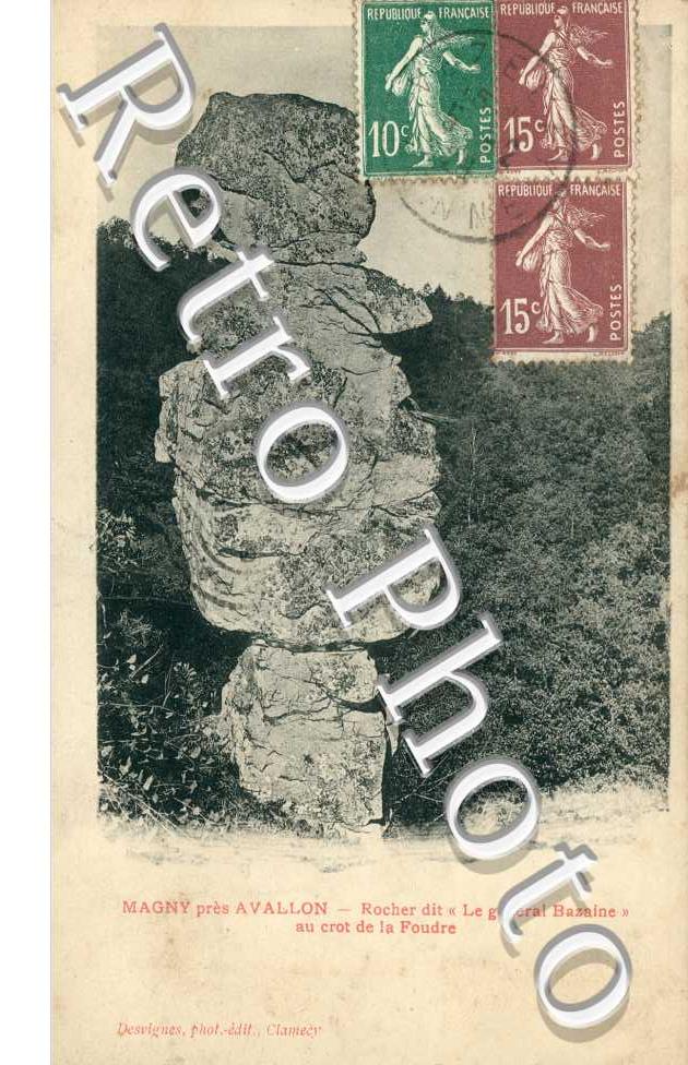 Rocher dit le Général Bazaine au crot de la Foudre