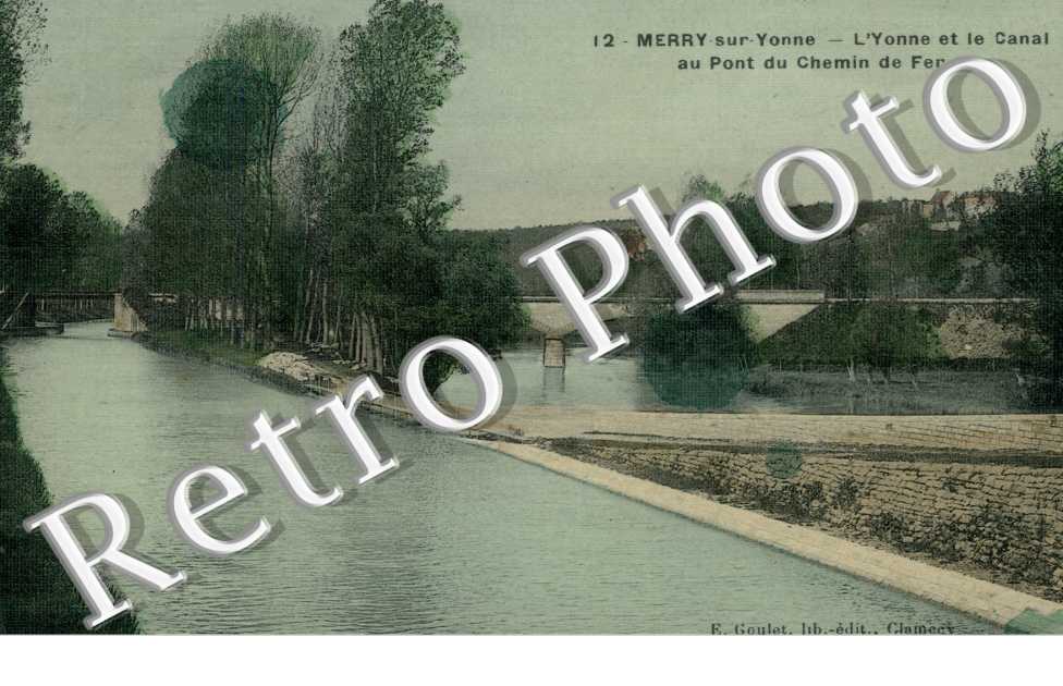 L'Yonne et le canal au pont du chemin de fer