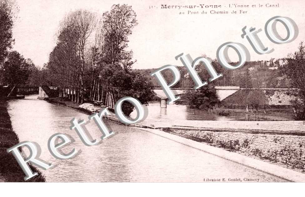 L'Yonne et le canal au pont du chemin de fer