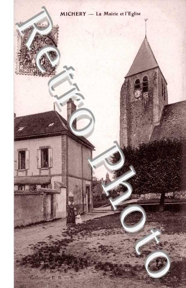 Michery, la Mairie et l'Eglise
