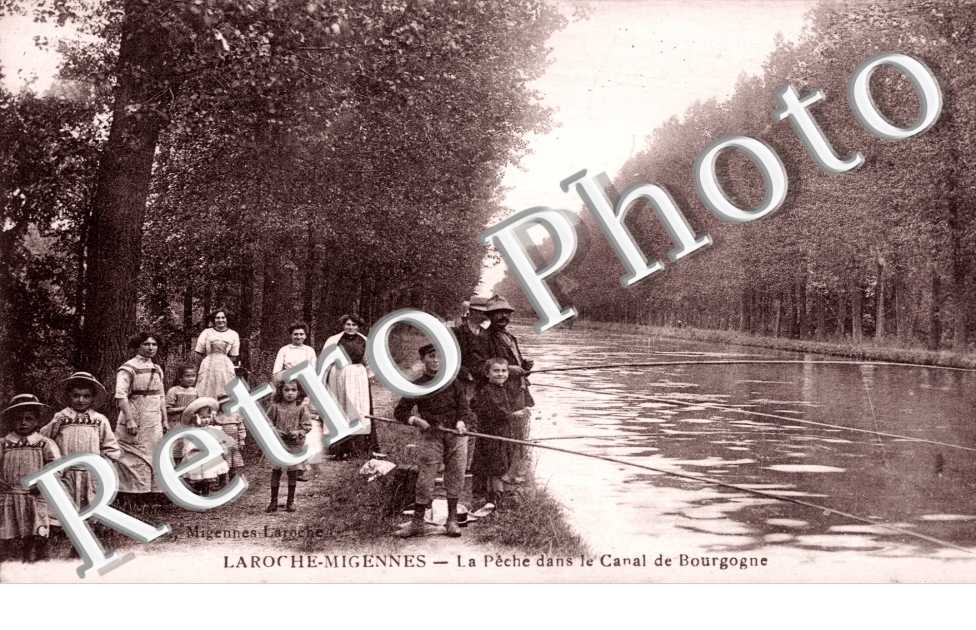 Laroche-Migennes, la Peche dans le Canal de Bourgogne