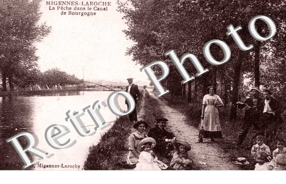 Laroche-Migennes, la Peche dans le Canal de Bourgogne