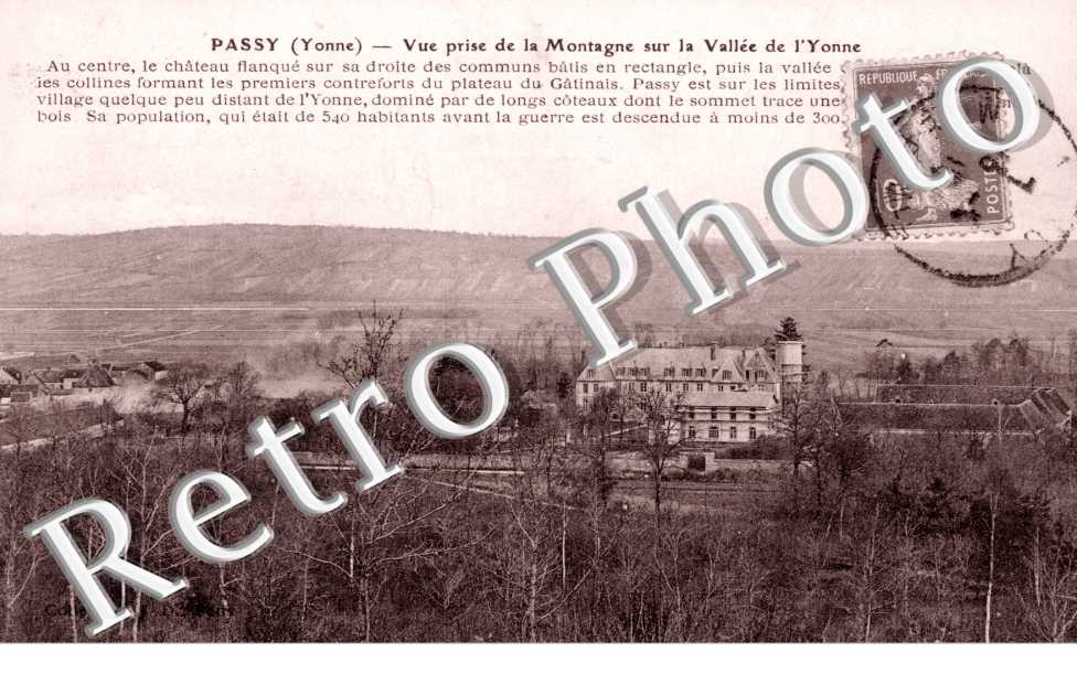 Vue prise de la Montagne sur la Vallee de l'Yonne