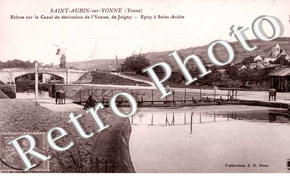 Ecluse sur le Canal de derivation de l'Yonne, Episy a Saint-Aubin