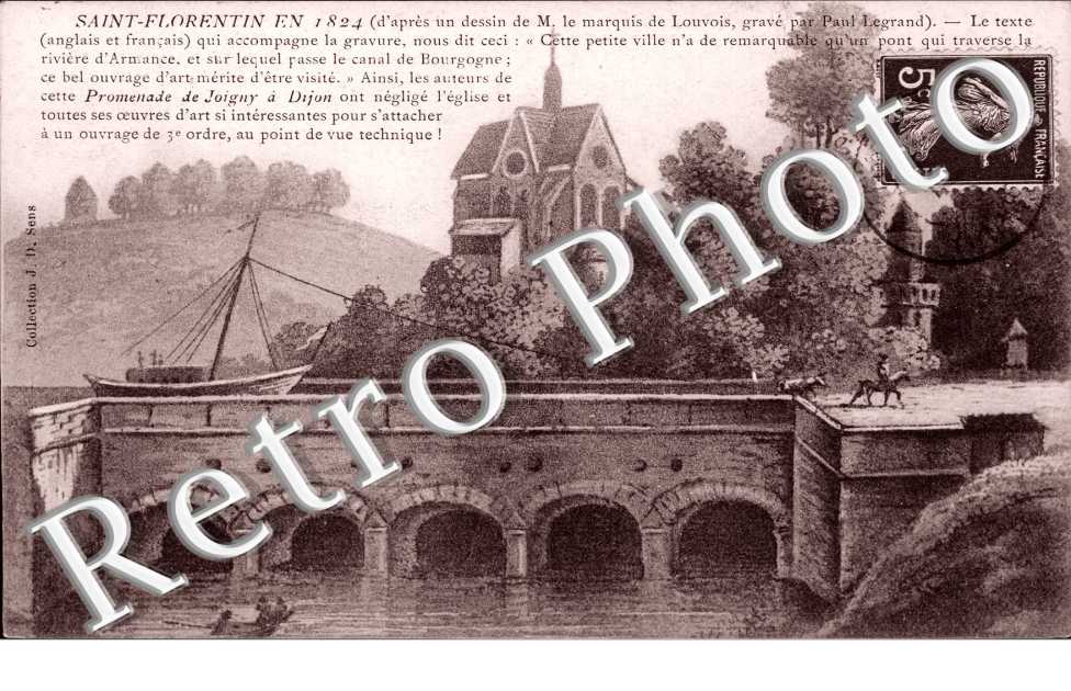 Saint Florentin en 1824 dessin du marquis de Louvois