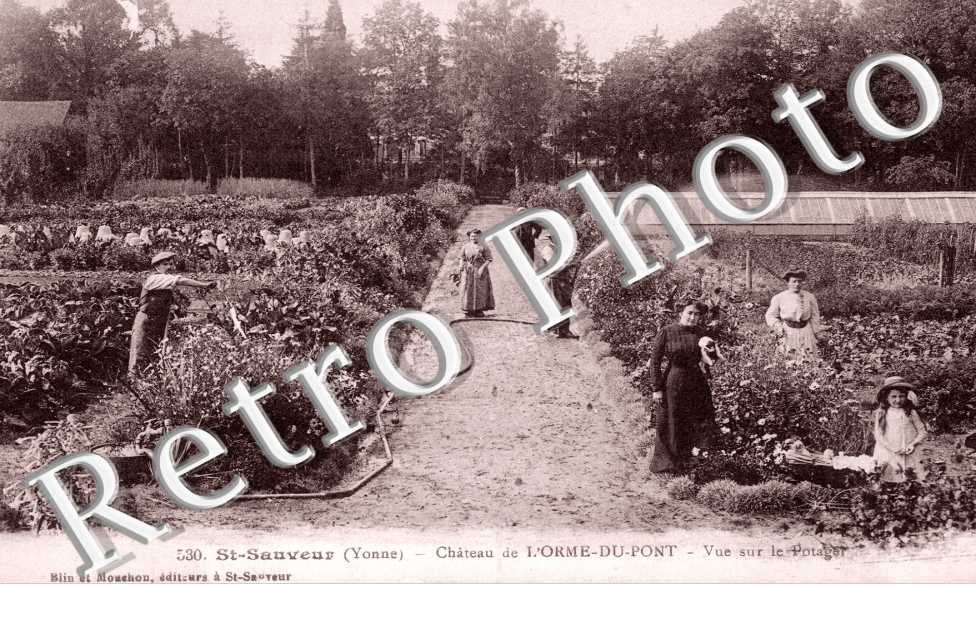 le Chateau de l'Orme-du-Pont, Vue sur le Potager