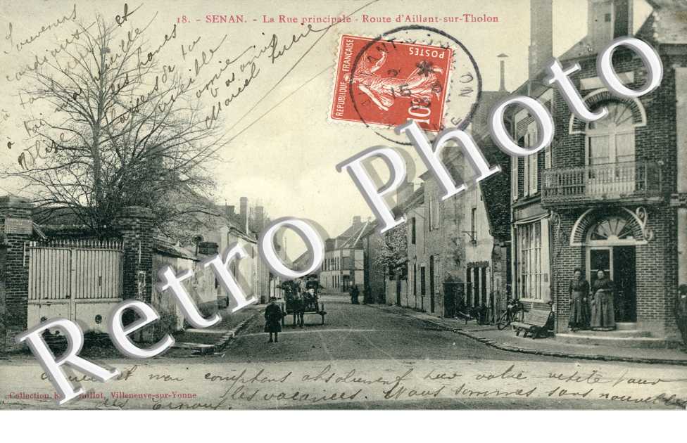 la rue principale, route d' Aillant-sur-Tholon