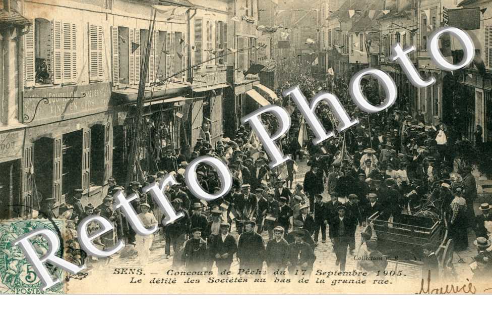 Concours de Peche a la ligne du 17 septembre 1905, Defile des Societes