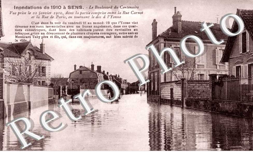 Inondations de 1910, Boulevard du Centenaire