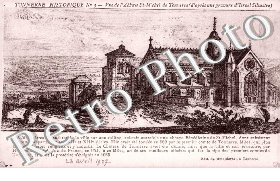 Vue de l'abbaye st Michel de tonnerre