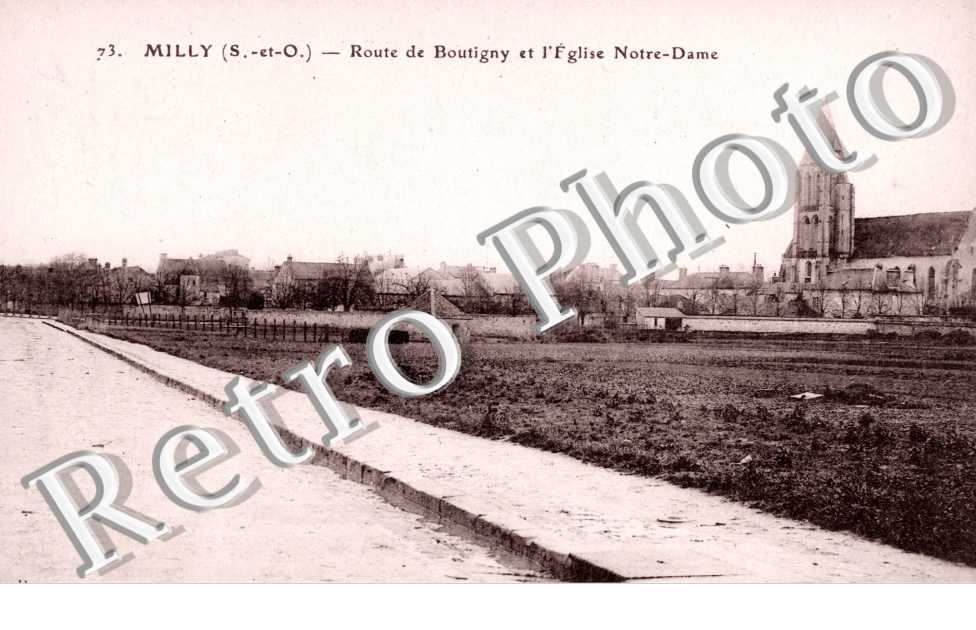 Route de Boutigny et l'Eglise Notre Dame