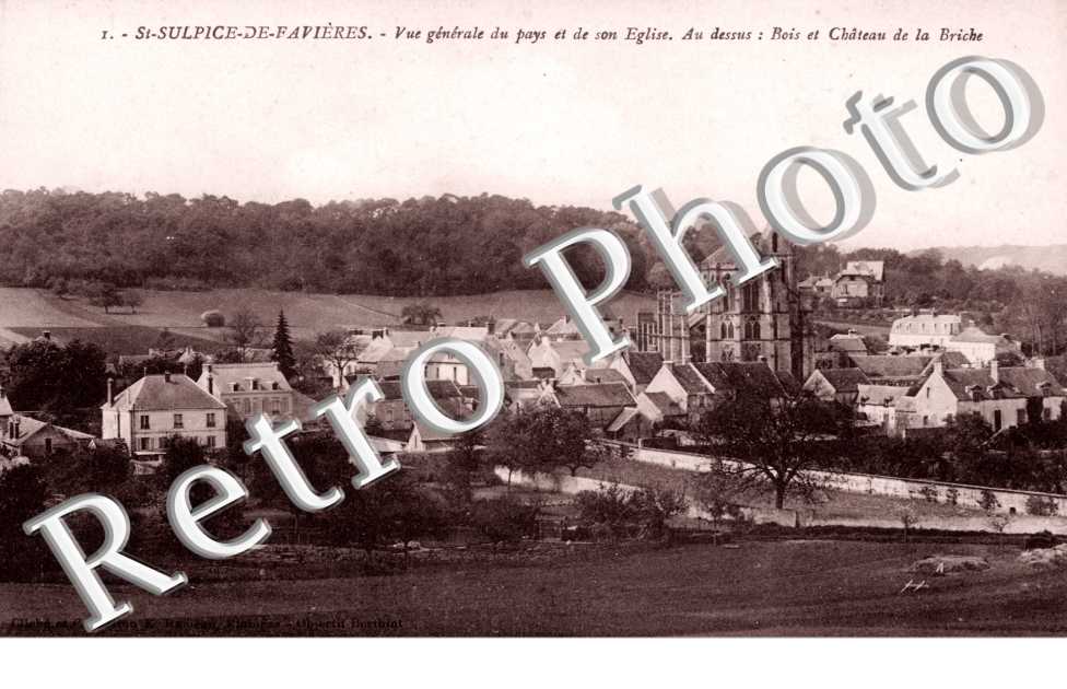 Saint-Sulpice-de-Favieres, Vue Generale du Pays et de son Eglise