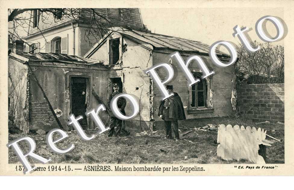 Guerre 14-15, Maison bombardee par les Zeppelins