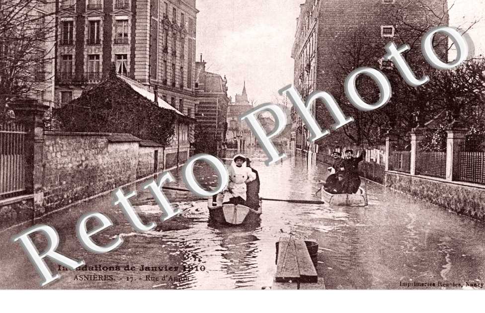 Inondations de janvier 1910, Rue d'Anjou