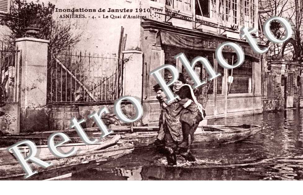 Inondations 1910, le Quai d'Asnieres