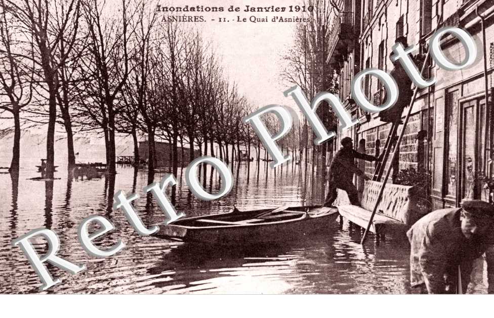 Inondations 1910, le Quai d'Asnieres