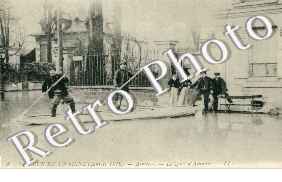 La Crue de la Seine, le Quai d'Asnieres