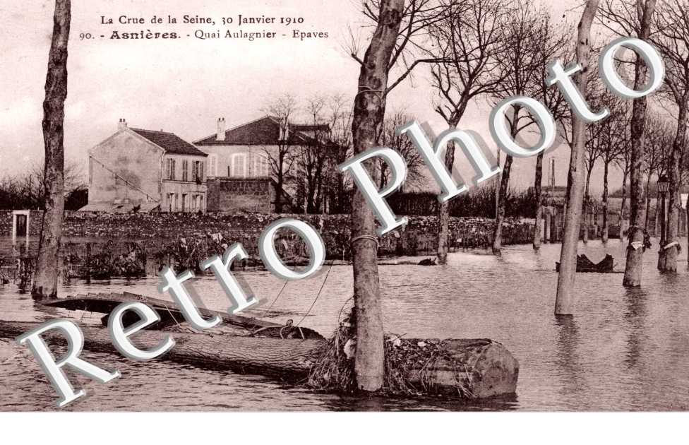 Inondations 1910, Quai Aulagnier, Epaves