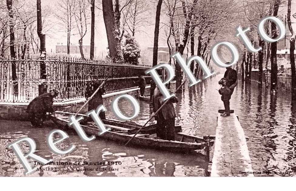 Inondations 1910, le Quartier de la Gare