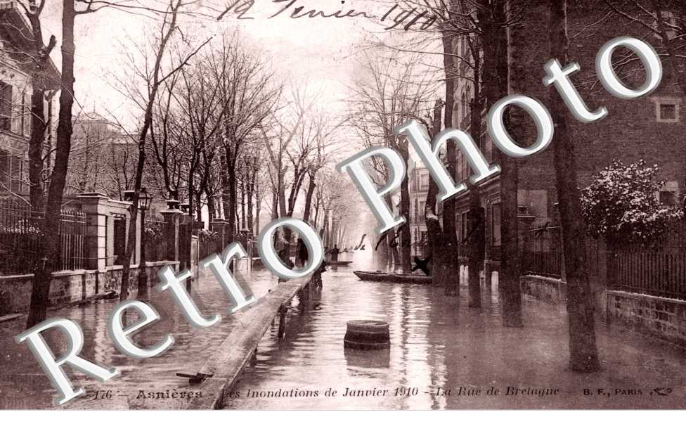 Inondations 1910, la Rue de Bretagne